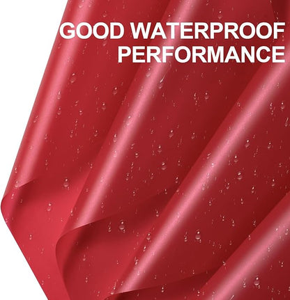 WRAPAHOLIC 20 Sheets Flower Wrapping Paper - 22.4 x 22.4 inch Pure Bright Red Water-Resistant Floral Bouquet Wrapping Paper, Florist Supplies Packaging for Wedding Birthday Gift DIY