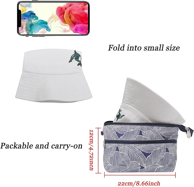 ZLYC Unisex Fashion Embroidered Bucket Hat Summer Fisherman Cap for Men Women