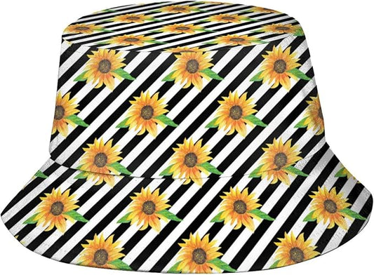 Bucket Hat for Women Men, Summer Print Hat Travel Packable Sun Cap Outdoor Hat for Women and Men