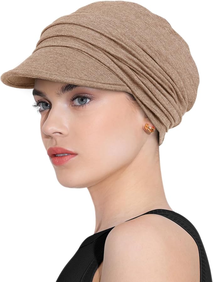 Chemo Headwear Viscose Newsboy Cap for Women Fall and Winter Hats