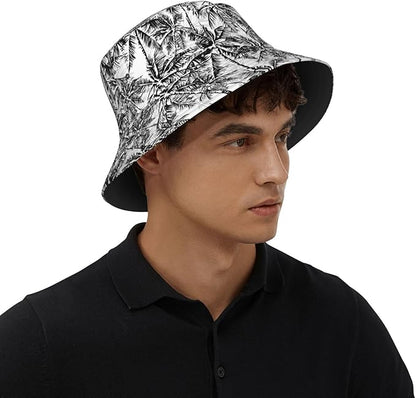Small Daisy Green Chrysanthemum Flower Bucket Hats Fashion Sun Cap Packable Outdoor Fisherman Hat for Women and Men
