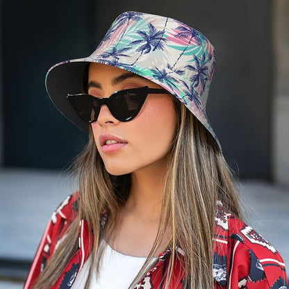 Small Daisy Green Chrysanthemum Flower Bucket Hats Fashion Sun Cap Packable Outdoor Fisherman Hat for Women and Men