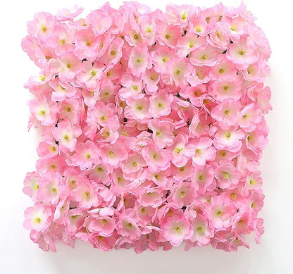 Flower Wall Backdrop, 12PCS 10.6"-15.7" Artificial Flower Wall Panel with Various Styles, 3D Floral Wall Decor for Wedding Photo Background Festive Party Home Decoration (G-F004, 10.6*10.6in)