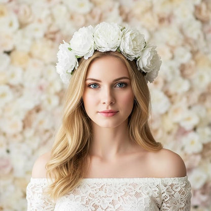 200 Pcs Flowers Long Stem Artificial Rose Bulk, 3.2 Inches Silk Rose Head Flowers Faux for Wedding Bridal Bouquet Independence Day Home Floral DIY Centerpieces Party Decoration(White)