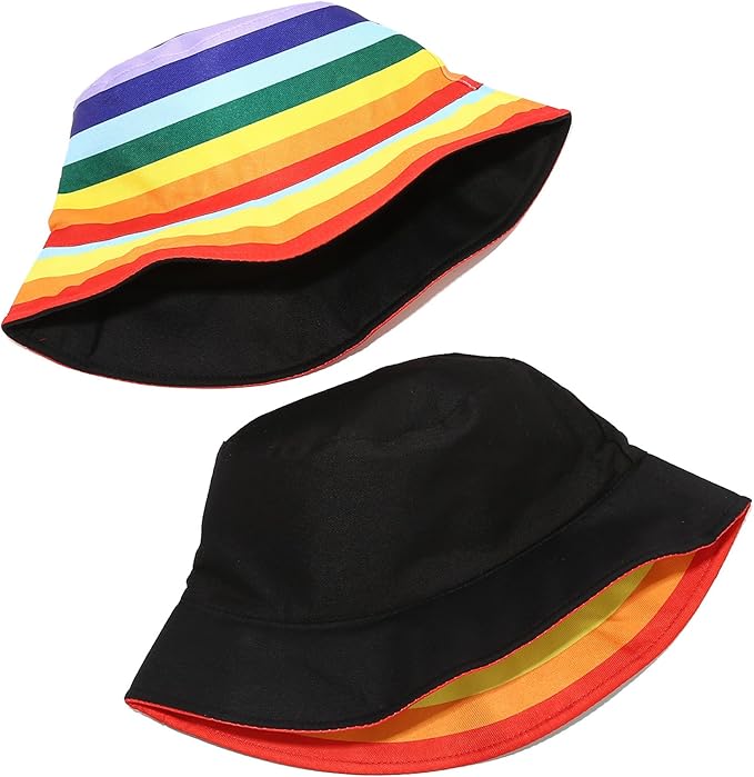 Mashiaoyi Unisex Print Double-Side-Wear Reversible Bucket Hat