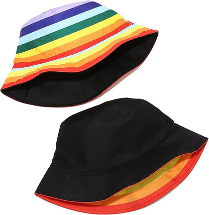 Mashiaoyi Unisex Print Double-Side-Wear Reversible Bucket Hat