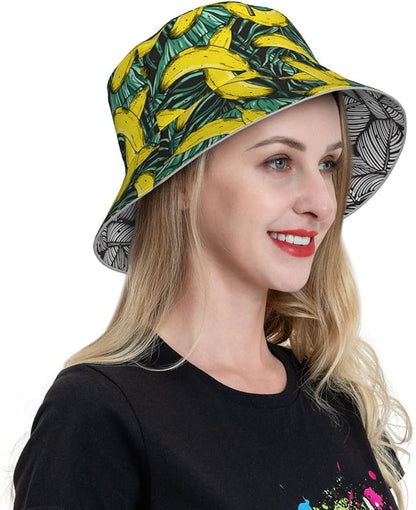 Bucket Hat Beach Summer Sun Hat Reversible Fisherman Hats Double Sided Wearing for Women Men Boys Girls
