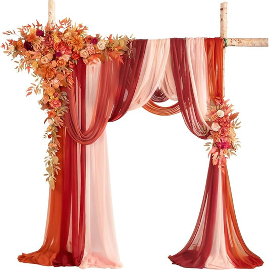 TINGE TIME Artificial Arch Flowers Kit Pack of 5, Fall Wedding Decorations for Reception with Hanging Flowers, Wedding Arch Silk Floral Arrangements Ceremony Backdrop Bridal Shower Outdoor Party Decor