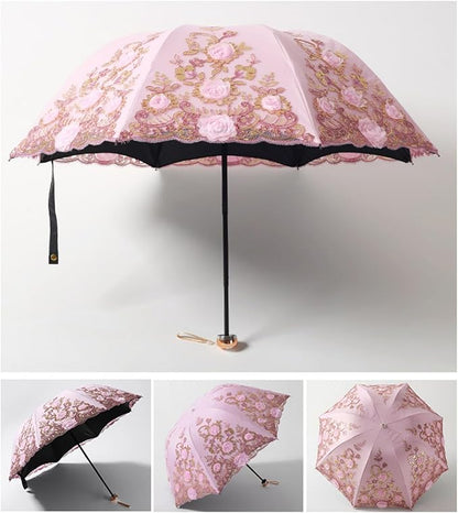 Honeystore Flower Lace Parasols for Wedding Party Lace Bridal Umbrella