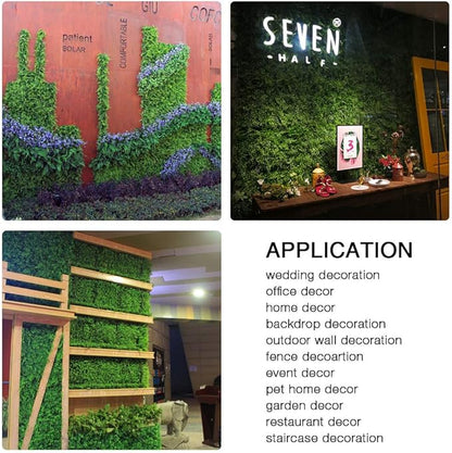 ULAND Artificial Hedges Panels, Topiary Fence Screening, Faux Greenery Grass Backdrop, Outdoor Privacy Wall Garden Fence Decoration, Pack of 12pcs 20"x20"
