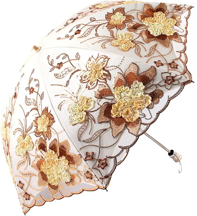 Honeystore Flower Lace Parasols for Wedding Party Lace Bridal Umbrella