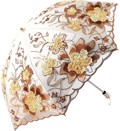 Honeystore Flower Lace Parasols for Wedding Party Lace Bridal Umbrella