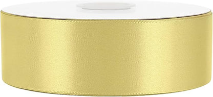 MEEDEE Gold Satin Ribbon 1-1/2 Inch Gold Ribbon Lux Double Faced Satin Ribbons by 50 Yards Polyester Satin Ribbons for Crafts, DIY Crafts, Wedding, Flower Bouquet, Holiday Decorating