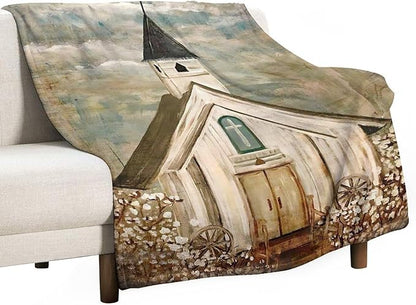 Christian Church Blanket Religious Gifts for Women Men Christian Throw Blanket for Kids Adults Soft Warm Cozy Fleece Blanket for Couch Sofa Bed 50"x60"