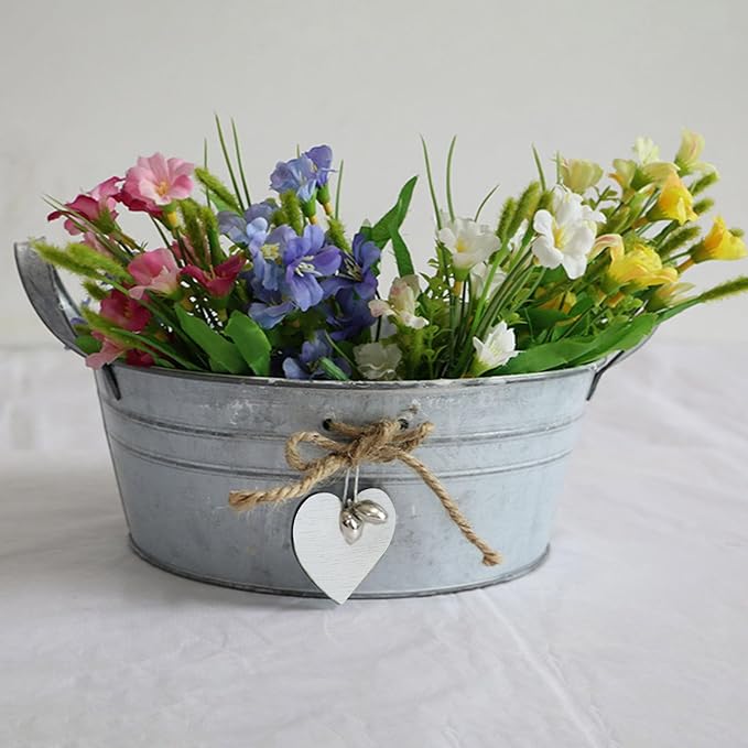 Galvanized Milk Can Antique Retro Vase Metal Planter Rustic Vintage Primitive Flower Holder Farmhouse Country Plant Galvanized Metal Bucket