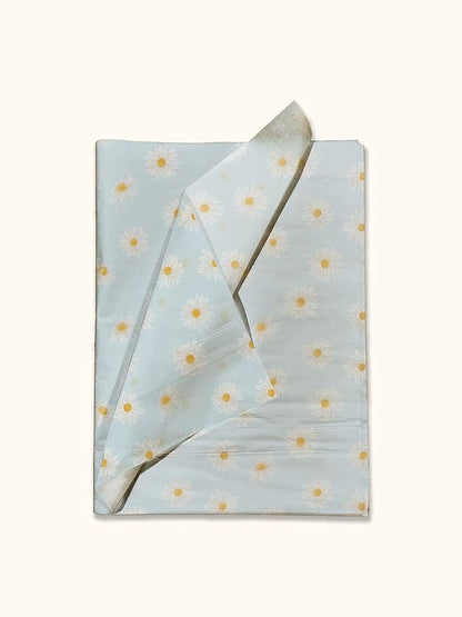 Pro Supply Global Daisies Printed Tissue Paper for Gift Bags or Boxes and Wrapping - Spring Floral Bulk Decorative Art Tissue Paper for Packaging and Gifting | 24 Sheets 20" x 30"