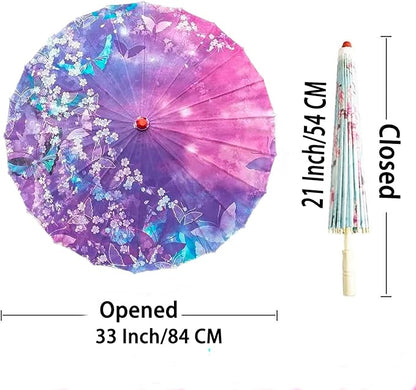 Chinese Japanese Handmade Parasol Umbrella,Asian Decoration DIY Art Dance Classical Umbrella for Wedding Parties Photography Costumes Cosplay