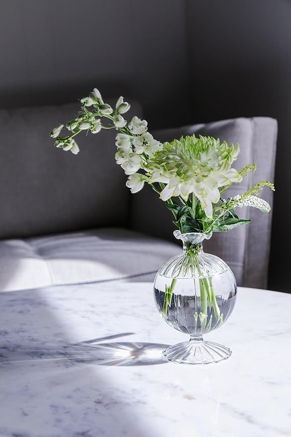 Glass Cambridge Louise 5" Bud Vase Set of 2 (Clear)