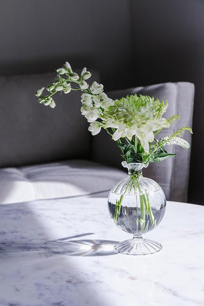 Glass Cambridge Louise 5" Bud Vase Set of 2 (Clear)