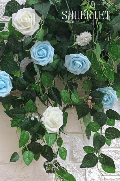 Ivory White Artificial Roses 25pcs, Real Looking Fake Foam Flowers with Stems for DIY Wedding Bridal Bouquets, Centerpieces, Party, Baby Shower, Christmas Decor