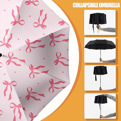 Small Compact Travel Automatic Folding Umbrella for Women, Portable Lightweight, Rain, Wind, UV Sun Shade