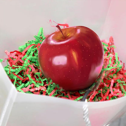 Uptotop 1/2 LB Crinkle Cut Paper Shred Filler for Gift Wrapping Basket Filling, Birthday, Christmas, Thanksgiving, Wedding, Mother's Day, Red and Green