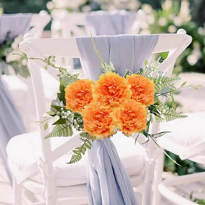 20pcs 5" Artificial Flower Peonies, Silk Peonies with 6" Stems, Flowers Suitable for Wedding Bouquets, Home Party Decoration (Orange)