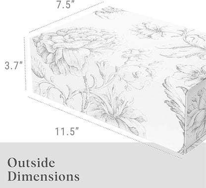 Luxury Keepsake Gift Box 3-Pack | Silver Floral Decorative Boxes with Magnetic Lids for Presents, Wedding Memory Box, and Bridal Gifts. 11.5" x 7.5" x 3.5"