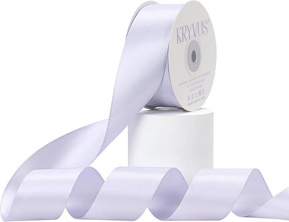 Lilac Mist Satin Ribbon, Double Faced 1-1/2 Inch X 25 Yards Lilac Mist Ribbon, Premium Satin Ribbon for Gift Wrapping, Crafts, Hair Bow Making, Sewing, Flower Bouquet, Wedding Party Decor