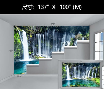 WFBHUA-Waterfall Wallpaper Peel and Stick Nature Lake Landscape Self Adhesive Wall Mural for Bathroom 137"x100"