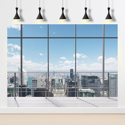 Office Backdrop for Video Conference Modern Business Office Work Place Background Virtual Offices Scene for Live Video Zoom Calls Businessman Photography Studio Background Props Decor 20x10ft
