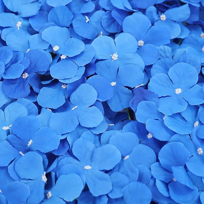 12Pcs Artificial Flower Wall Panel, 3D 15" X 15" Silk Rose Mat Artificial Flower Walls,Decorative Backdrop Flower Panels Wall for Wedding Party Stage Baby Shower Decor (Blue)