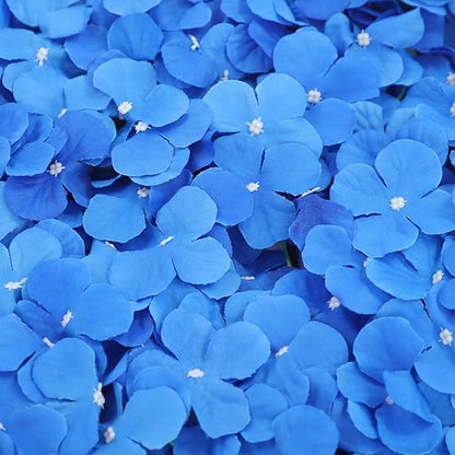 12Pcs Artificial Flower Wall Panel, 3D 15" X 15" Silk Rose Mat Artificial Flower Walls,Decorative Backdrop Flower Panels Wall for Wedding Party Stage Baby Shower Decor (Blue)