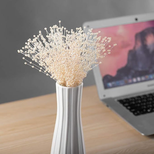 50pcs Beaded Stick Bride Wedding Pearl Bouquet Party Decoration (Ivory)