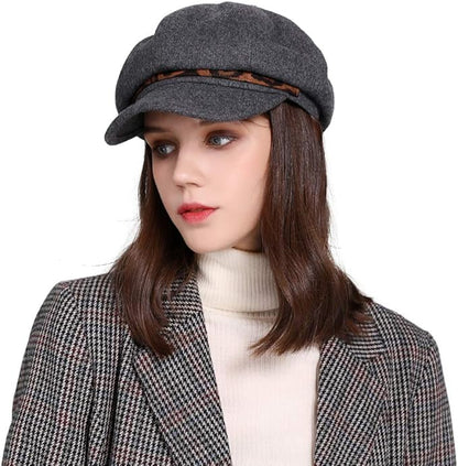 Comhats Wool Fashion Newsboy Hats for Women Winter Warm Pageboy Cabbie Cap Beret