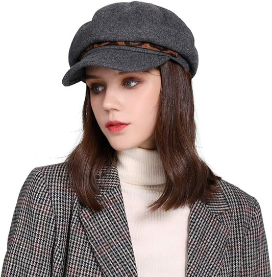Comhats Wool Fashion Newsboy Hats for Women Winter Warm Pageboy Cabbie Cap Beret