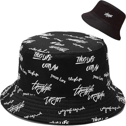 XYIYI Cute Bucket Hat Beach Fisherman Hats for Women, Reversible Double-Side-Wear
