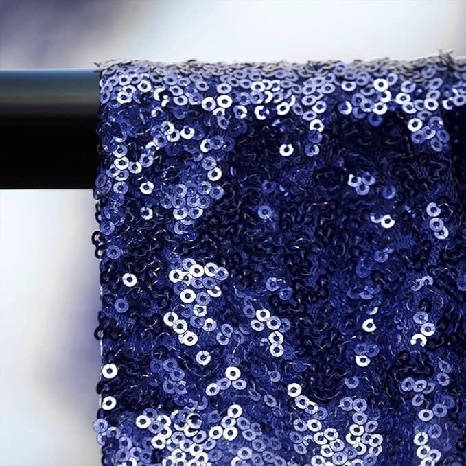 Navy Blue Sequin Backdrop Curtains 4FTx8FT 2 Panels Navy Backdrop Curtain for Parties Glitter Backdrop Photo Background for Wedding Baby Shower