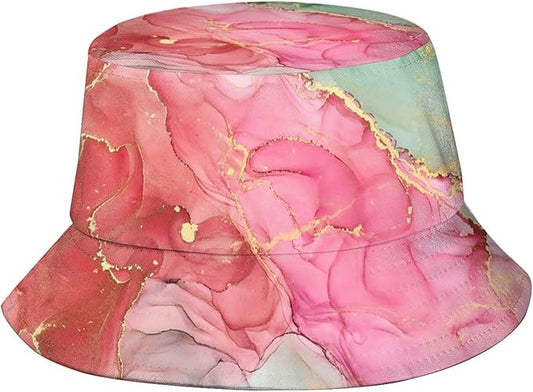 Bucket Hat for Women Men, Summer Print Hat Travel Packable Sun Cap Outdoor Hat for Women and Men