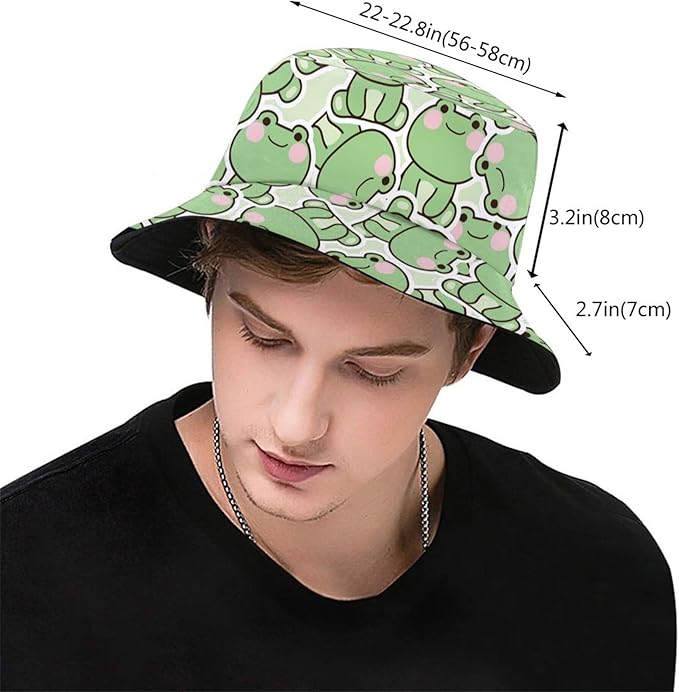 Bucket Hat for Women Men, Summer Print Hat Travel Packable Sun Cap Outdoor Hat for Women and Men
