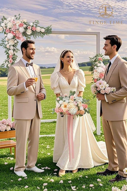 TINGE TIME Artificial Arch Flowers Kit Pack of 5, Wedding Decorations for Reception with Hanging Flowers, Wedding Arch Silk Floral Arrangements Ceremony Backdrop Bridal Shower Outdoor Party Decor