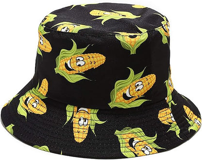 XYIYI Cute Bucket Hat Beach Fisherman Hats for Women, Reversible Double-Side-Wear