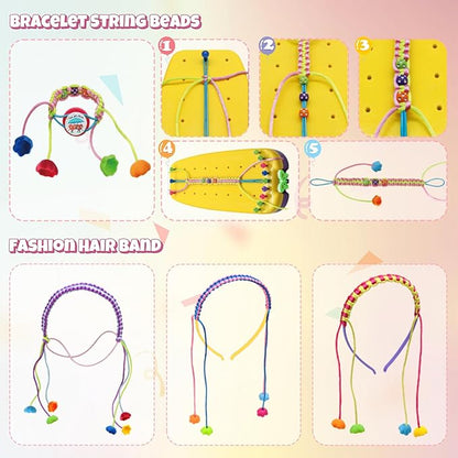 Bracelet Making Kit for Girls 6-12, Friendship Bracelet Beads Elastic String DIY Arts & Crafts Bulk Toy Set, Jewelry Maker Tool, Popular Christmas Birthday Gifts for Kids Ages 7 8 9 10 11 (169PCS)