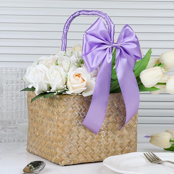 NESCCI 100 Yards Ribbon,1-1/2 Inch Light Purple Satin Ribbon,Single Face Satin Ribbons,Perfect for Gift Wrapping,Wedding Decoration,Handmade Bows,Wrapping Bouquet and More