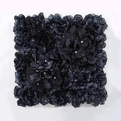 Flower Wall Backdrop, 12PCS 10.6"-15.7" Artificial Flower Wall Panel with Various Styles, 3D Floral Wall Decor for Wedding Photo Background Festive Party Home Decoration (L018, 15 * 15in)
