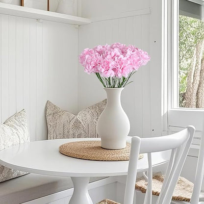 Pink Carnations Artificial Flowers 15PCS Carnations Flowers Silk Flowers 21.25in Fake Flowers for Wedding Home Table Centerpieces Floral Arrangements(Light Pink)