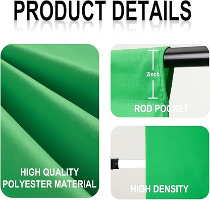 GFCC Green Screen - 6FTX9FT Green Screen Backdrop Photo Backdrop for Photoshoot Background for Photography Screen Video Recording Picture Background