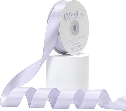 Lilac Mist Satin Ribbon, Double Faced 7/8 Inch X 25 Yards Lilac Mist Ribbon, Premium Satin Ribbon for Gift Wrapping, Crafts, Hair Bow Making, Sewing, Flower Bouquet, Wedding Party Decor