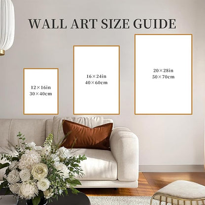SERIMINO Nature Landscape Canvas Wall Art for Living Room, Forest Mountain Canvas Prints Paintings Room Decor, Cottage Meadow Wildflower Modern Farmhouse Wall Decor Set of 3, 12"X16"