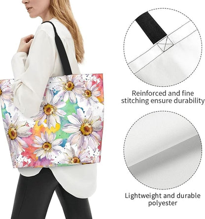 Sunflower Tote Bag For Women, Waterproof Shoulder Bags Big Reusable Grocery Handbag For Shopping Picnic Work Beach